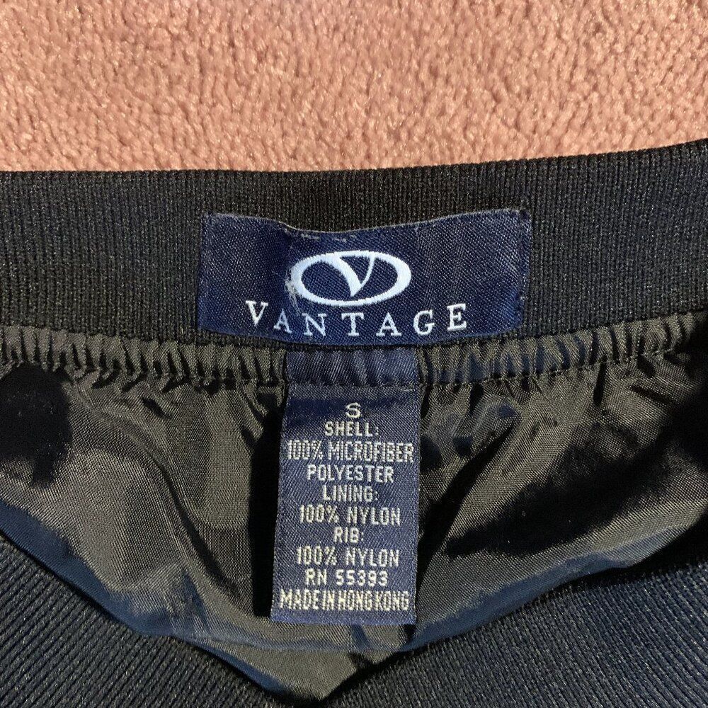 Vantage Waubeeka Golf Links Black Windshirt Pullover V-Neck Men Small - Picture 3 of 3